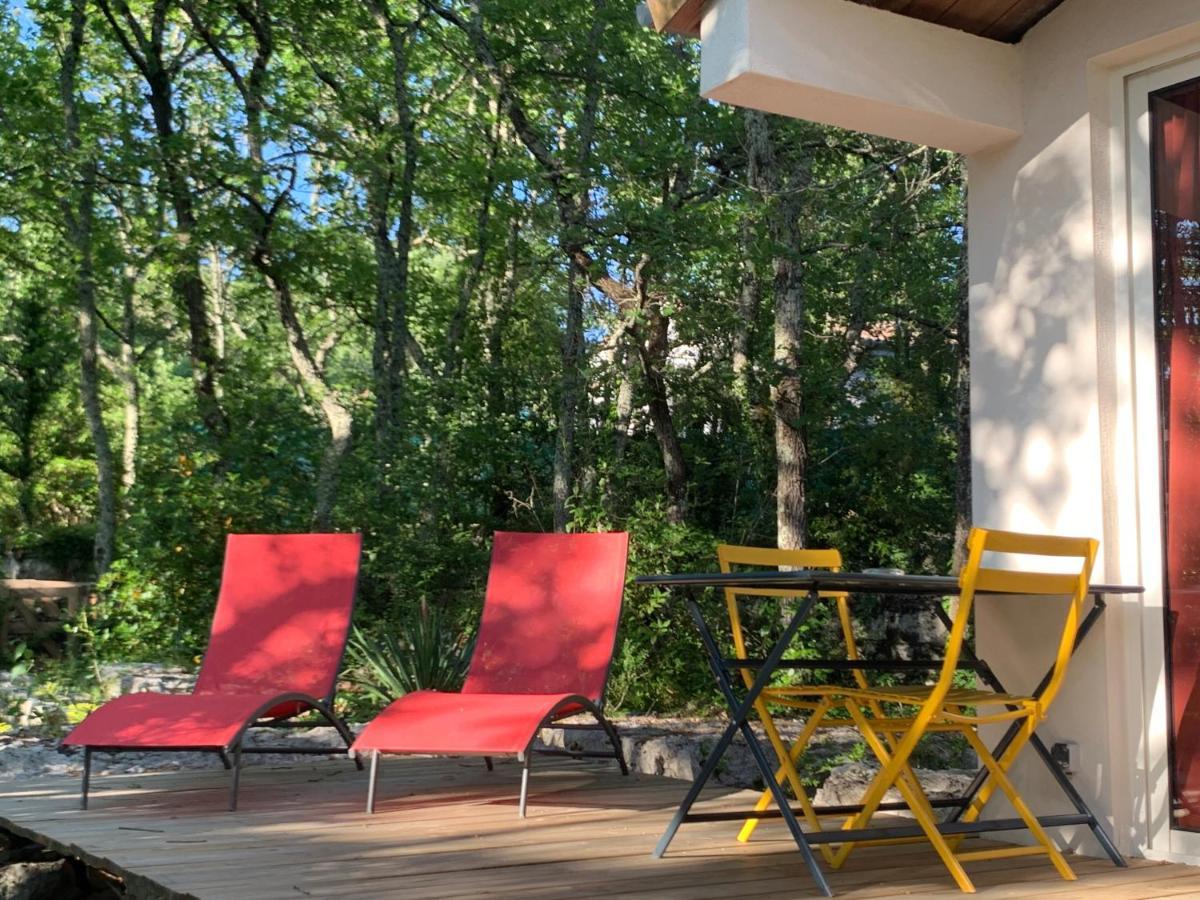 Le Mazet, Studio Avec Terrasse Et Acces Piscine Saint Alban Auriolles Екстериор снимка